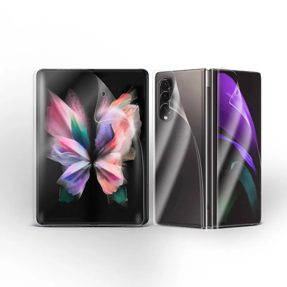 【T.G】SAMSUNG Galaxy Z Fold4 5G 極致水凝保護膜(內螢幕膜+外螢幕膜+背膜+轉軸膜)