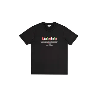 【FILA官方直營】中性短袖圓領T恤-黑色(1TEX-5456-BK)