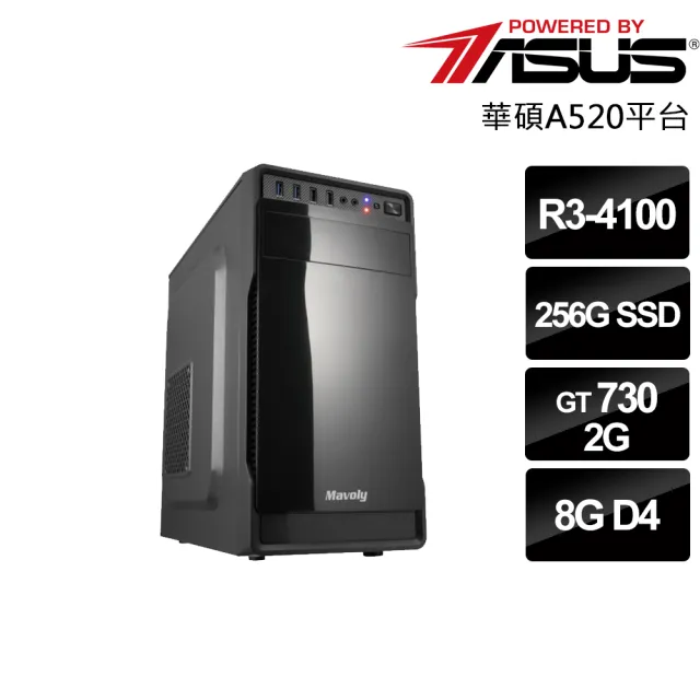 【華碩平台】AMD四核GeForce GT730{聯邦衛哨兵}文書機(R3-4100/A520/8G/256G M.2_SSD)