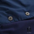 【MYVEGA 麥雪爾】MA異材質拼接太空棉抽繩上衣-深藍