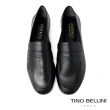 【TINO BELLINI 貝里尼】巴西進口牛皮經典平底樂福鞋FYLV026(黑)
