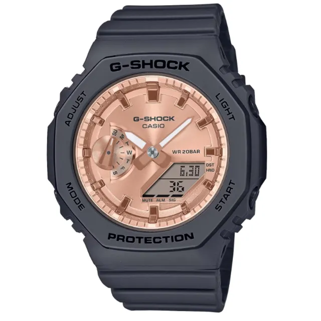 【CASIO 卡西歐】G-SHOCK 氣質閃耀 碳核心防護構造 黑X粉_GMA-S2100MD-1A_42.9mm