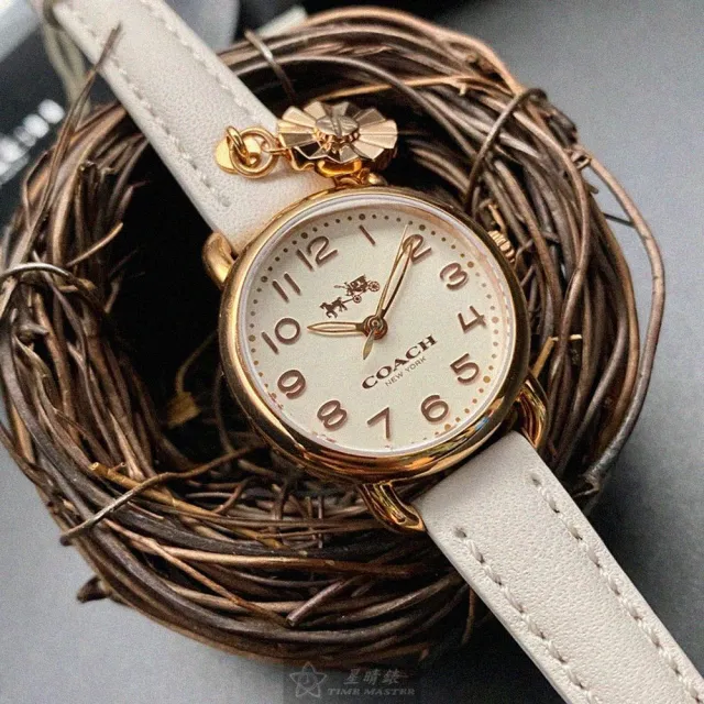 【COACH】COACH蔻馳女錶型號CH00153(白色錶面玫瑰金錶殼白真皮皮革錶帶款)