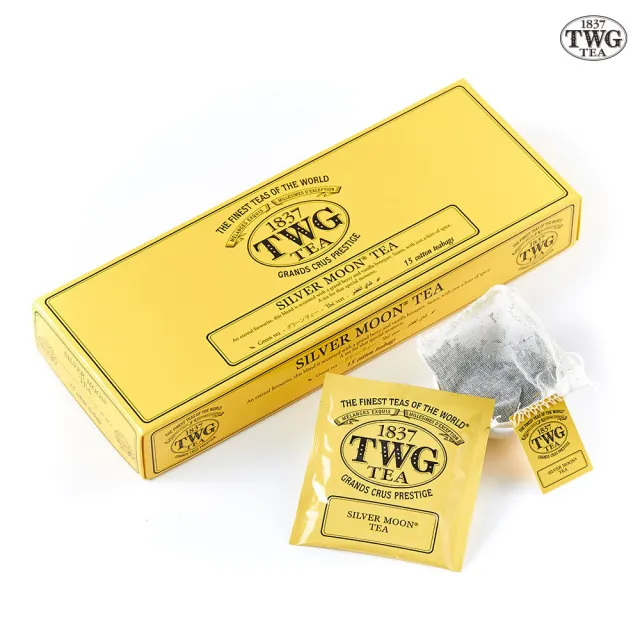 【TWG Tea】手工純棉茶包 銀月綠茶 15包/盒(Silver Moon Tea;綠茶)