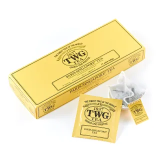 【TWG Tea】手工純棉茶包 巴黎-新加坡茶 15包/盒(Paris-Singapore Tea;綠茶)