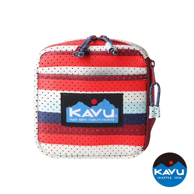 【KAVU】Tybee Cube 多夾層收納包 航海線條 #9415