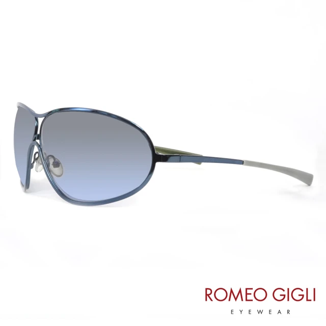 【Romeo Gigli】義大利質感弧形漸層個性太陽眼鏡(藍-RG509-03)