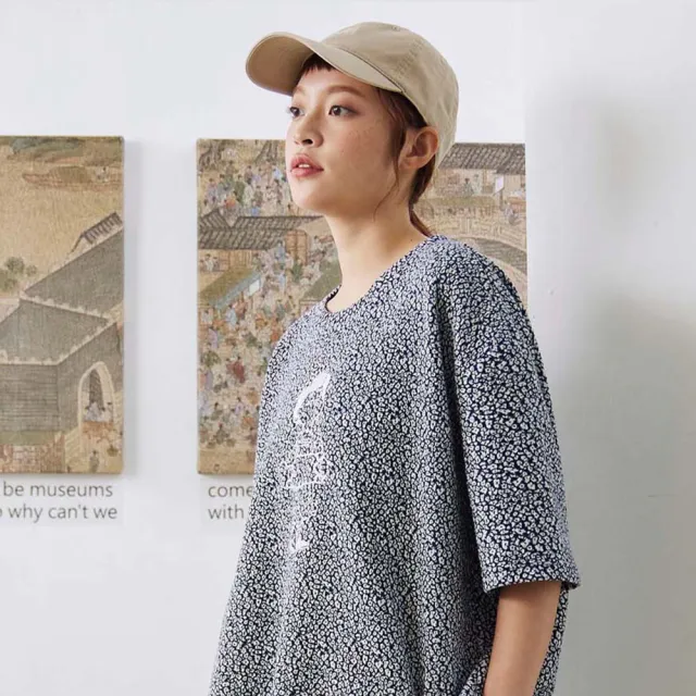 【gozo】滑板仕女六分袖圓領寬鬆版T恤(兩色)