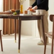 【橙家居·家具】/預購/盧森堡系列胡桃木摺疊餐桌 LSB-B5117(售完採預購 摺疊餐桌 實木 餐桌 折疊圓桌)
