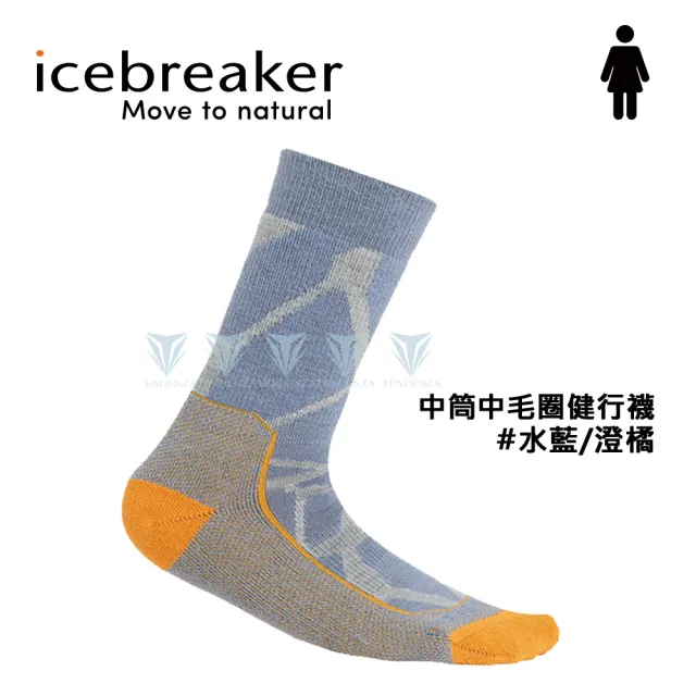 【Icebreaker】女 中筒中毛圈健行襪 IB0A56GN(羊毛/中筒/美麗諾羊毛/輕薄)