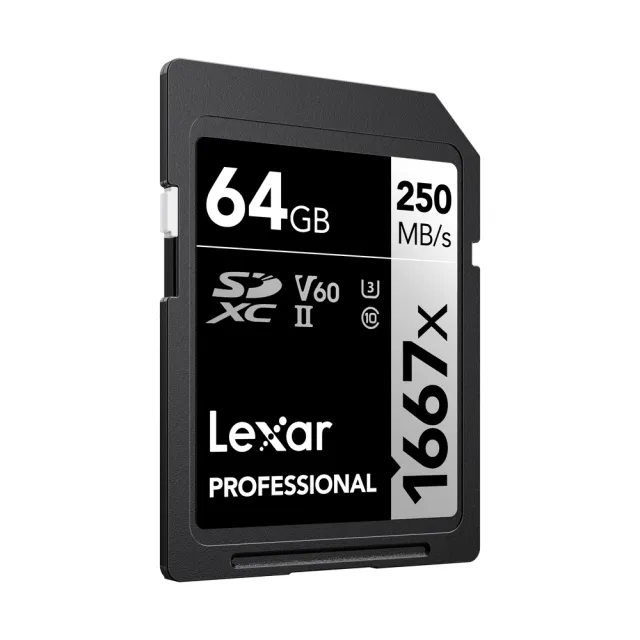 【Lexar 雷克沙】Professional 1667x SDXC UHS-II 64G記憶卡 SILVER 系列