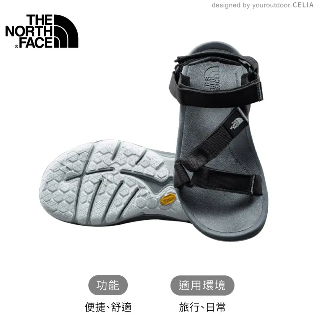 The North Face 男 ULTRA TIDAL 輕便抓地三點式可調節織帶涼鞋《黑》3RCX/運動涼鞋/輕量涼鞋(悠遊山水)