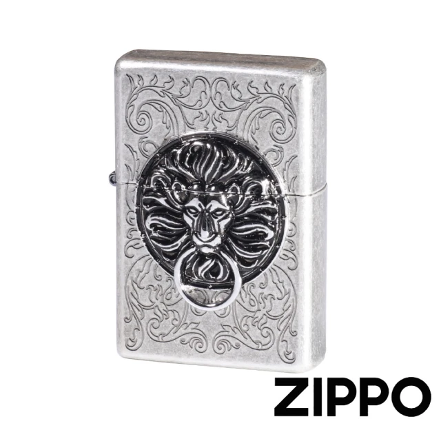 Zippo 尊爵獅王之徽-古銀-防風打火機(美國防風打火機)