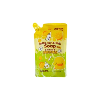 【Piyo Piyo 黃色小鴨】清潔劑補充包(800ml 蔬果 玩具 洗碗 洗手 嬰幼兒童餐具 造型瓶)
