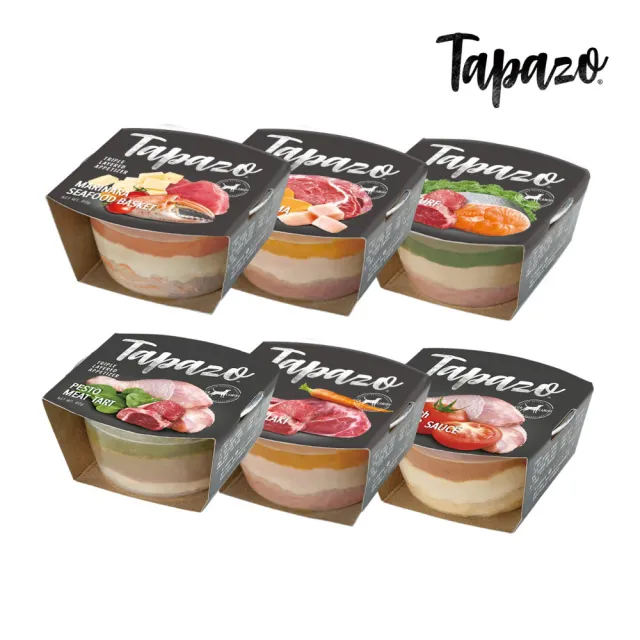 【TAPAZO 特百滋】犬用開胃三層杯80g*24入組(狗餐盒 全齡適用)