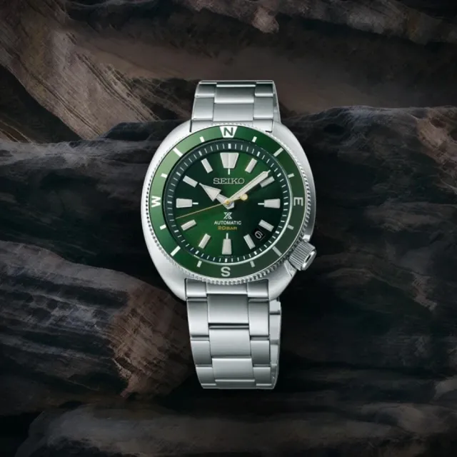 【SEIKO 精工】PROSPEX 陸龜200米潛水機械錶 / 綠面 42.5mm SK037(4R35-04Y0U/SRPH15K1)