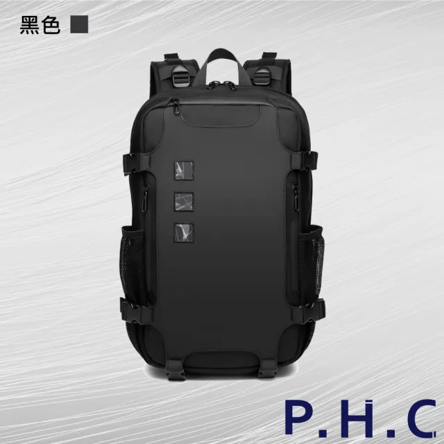 【PHC】韓版時尚多功能大容量後背包(現+預 灰色／黑色／藍色／迷彩色)