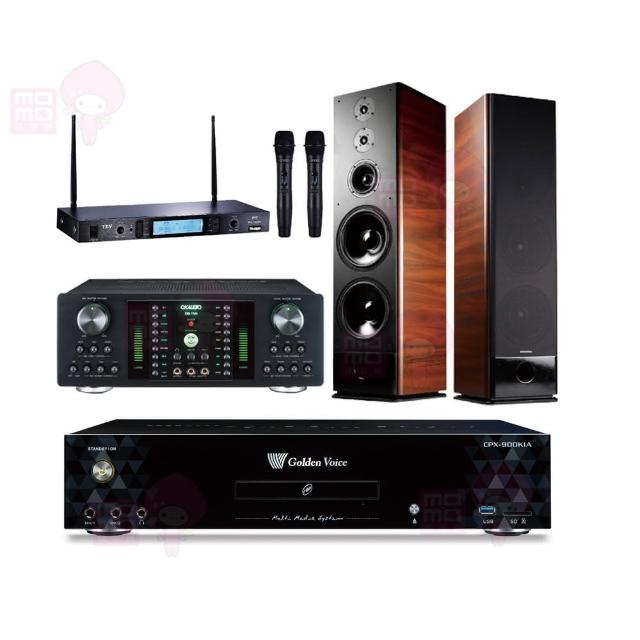 【金嗓】CPX-900 K1A+DB-7AN+TR-5600+TDF K-105(4TB點歌機+擴大機+無線麥克風+落地式喇叭)