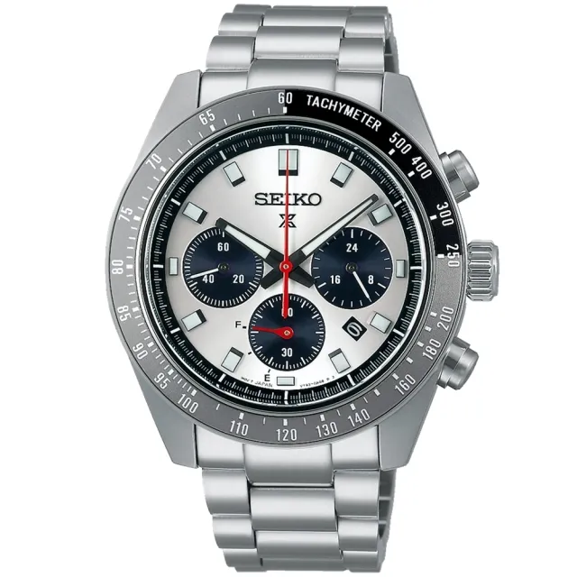 【SEIKO 精工】PROSPEX SpeedTimer 太陽能計時錶款新款41.4mm(SSC911P1/V192-0AH0N白色) 雙11 送禮