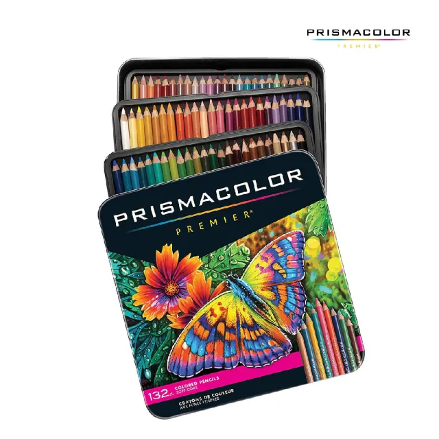 霹靂馬prismacolor】頂級油性色鉛筆132色盒裝(送色鉛筆專用橡皮擦1入