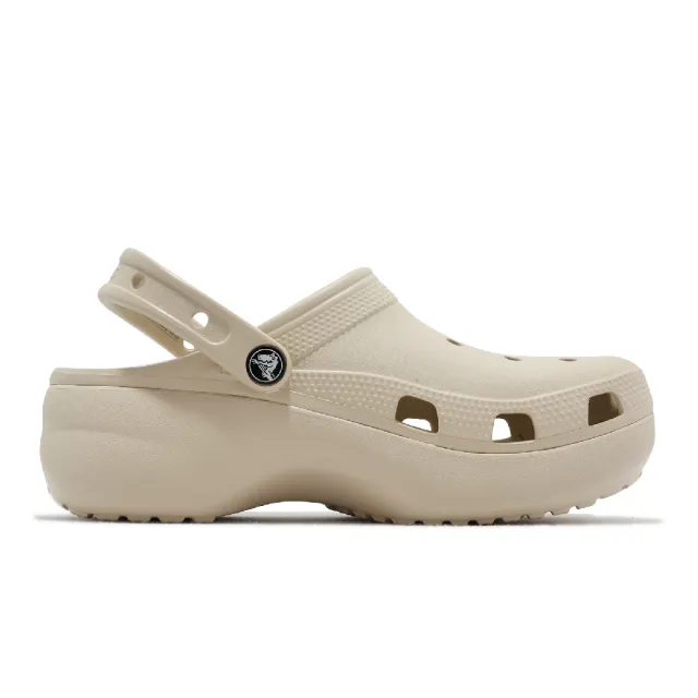 【Crocs】涼拖鞋 Classic Platform Clog W 女鞋 米咖 厚底 洞洞鞋 卡駱馳(2067502Y2)