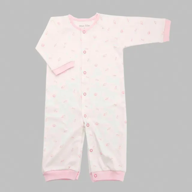 【Deux Filles有機棉】嬰兒長袖兩用連身衣 三色(新生兒 有機棉 妙妙裝 睡袍)