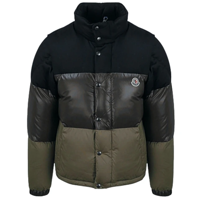 MONCLER 男款 AVEILLAN 拼色連帽羽絨外套/背心(3號USA-L)