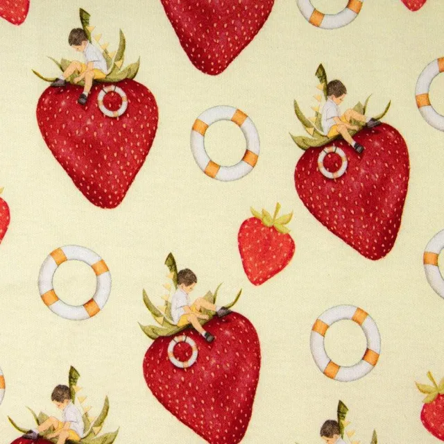 【Sleep No More】SLEEP NO MORE 100% 有機棉兒童圓領長袖上衣-草莓