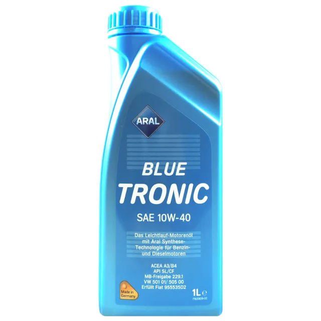 【ARAL 亞拉】BLUE TRONIC 10W40 1L_四入組_機油保養套餐加送18項保養檢查 通用型機油(車麗屋)