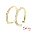 【DOLLY】14K金 輕珠寶黃K金鑽石耳骨耳環
