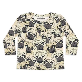 【Sleep No More】SLEEP NO MORE 100% 有機棉兒童圓領長袖上衣-巴哥