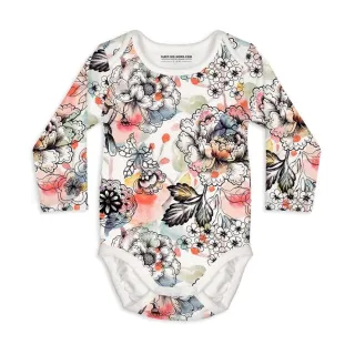 【Sleep No More】SLEEP NO MORE 100% 有機棉長袖包屁衣-夢花卉