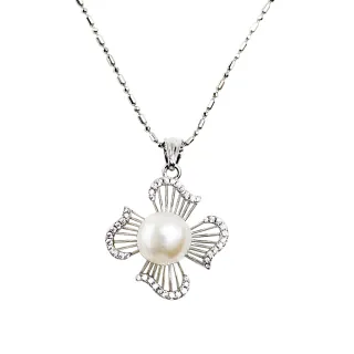 【大東山樑御珊瑚】天然珍珠閃耀花形墜子(8.5-9mm)