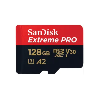 【SanDisk 晟碟】128GB 200MB/s Extreme Pro microSDXC U3 V30 A2 記憶卡(平輸 附轉卡)