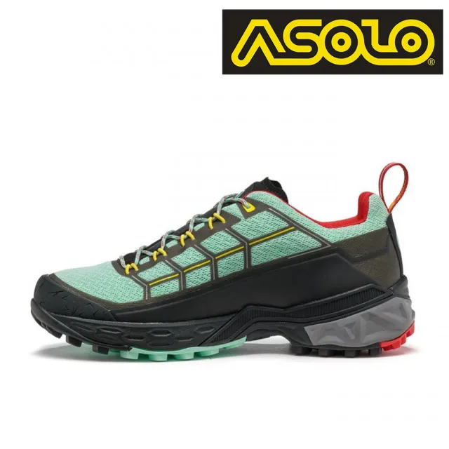 【ASOLO】女款 GTX 低筒越野疾行健行鞋 BACKBONE A40053/B052 丹青黑(防水透氣、輕便、休閒)