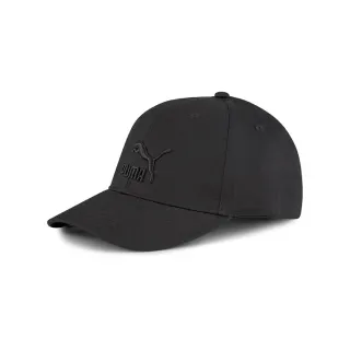 【PUMA】棒球帽 Archive Logo 黑 全黑 男女款 老帽 可調帽圍 刺繡 基本款 鴨舌帽 帽子(02255415)