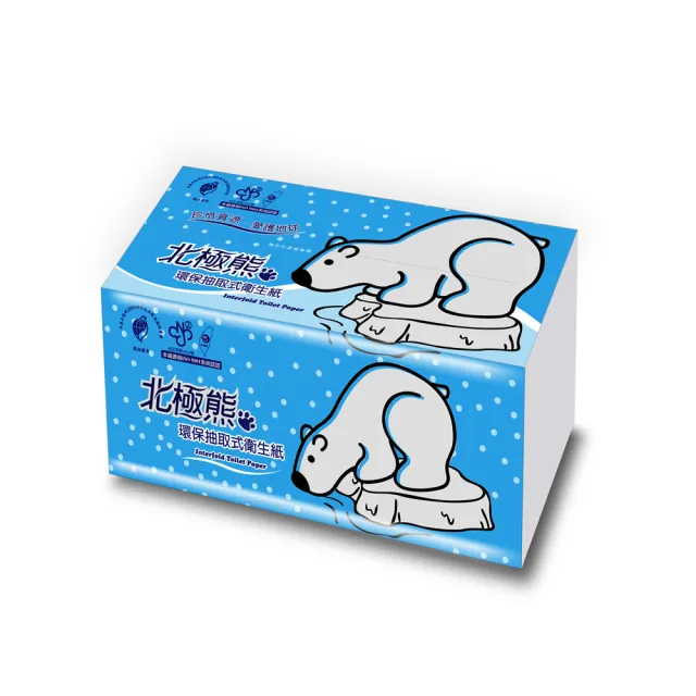 【百吉牌】《北極熊》環保抽取式衛生紙100抽*12包/串