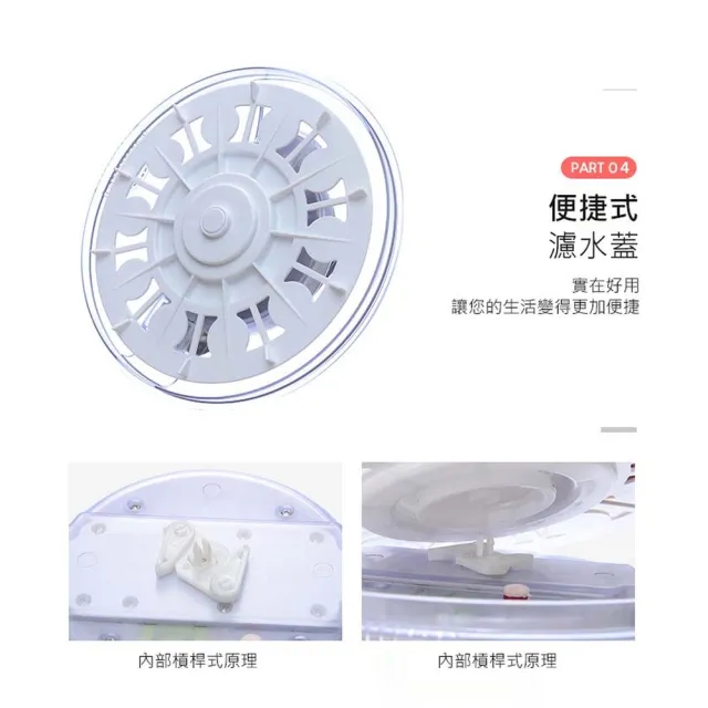 【ROYAL LIFE】大容量5L省力按壓蔬菜脫水器(大容量 槓桿按壓 蔬菜脫水器 瀝水籃 多功能)