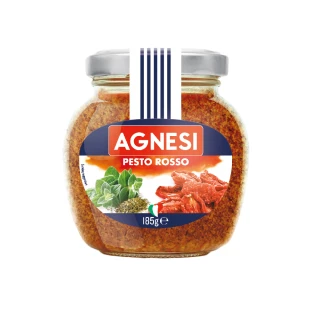 【AGNESI】義式蒜香義大利麵醬 油漬風乾蕃茄口味 185gx1罐