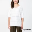 【SingleNoble 獨身貴族】日系亮彩簍空織紋短袖造型線衫(4色)