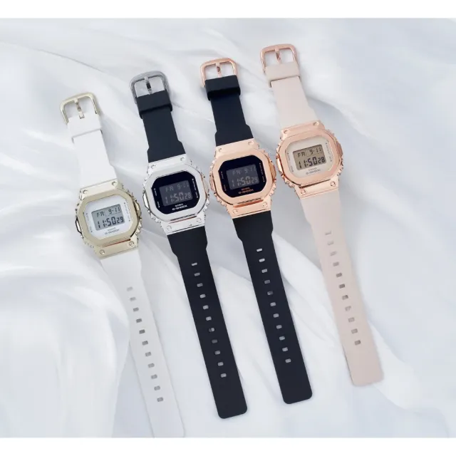 【CASIO 卡西歐】玫金調方形G-SHOCK WOMEN系列(GM-S5600PG-1)