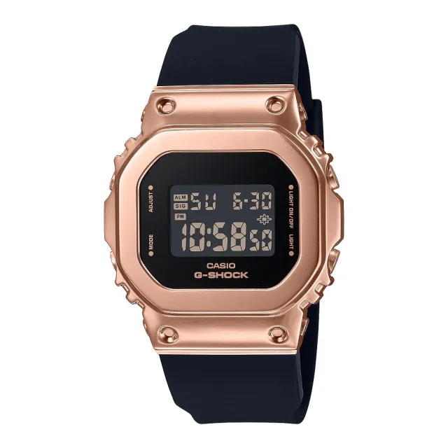 【CASIO 卡西歐】玫金調方形G-SHOCK WOMEN系列(GM-S5600PG-1)