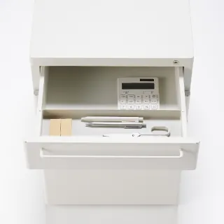 【MUJI 無印良品】鋼製三層資料櫃/淺灰(大型家具配送)