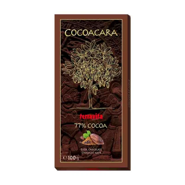 即期品【Cocoacara】波蘭精選77%純黑巧克力100g/片(效期：2024/04/30)