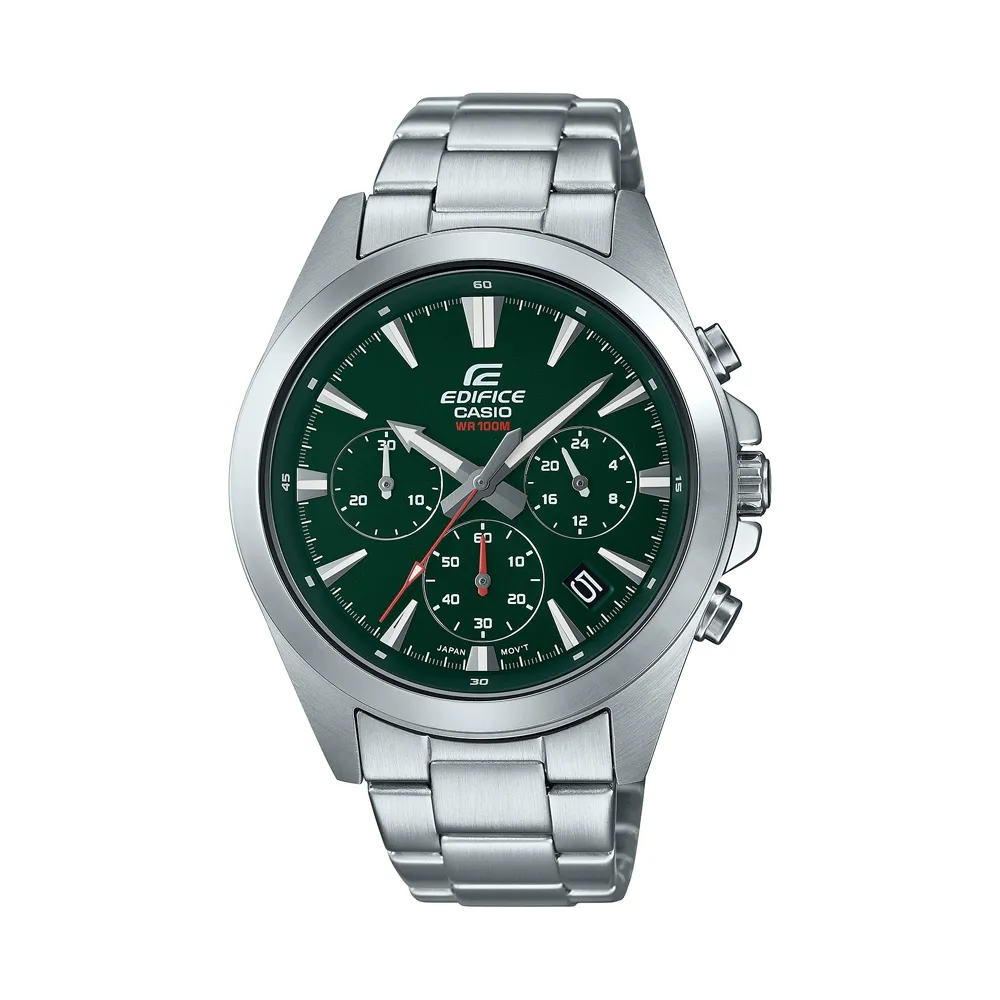 【CASIO 卡西歐】CASIO卡西歐 EDIFICE 簡約運動風格 三針三眼 日期顯示窗_43.9mm(EFV-630D-3A)