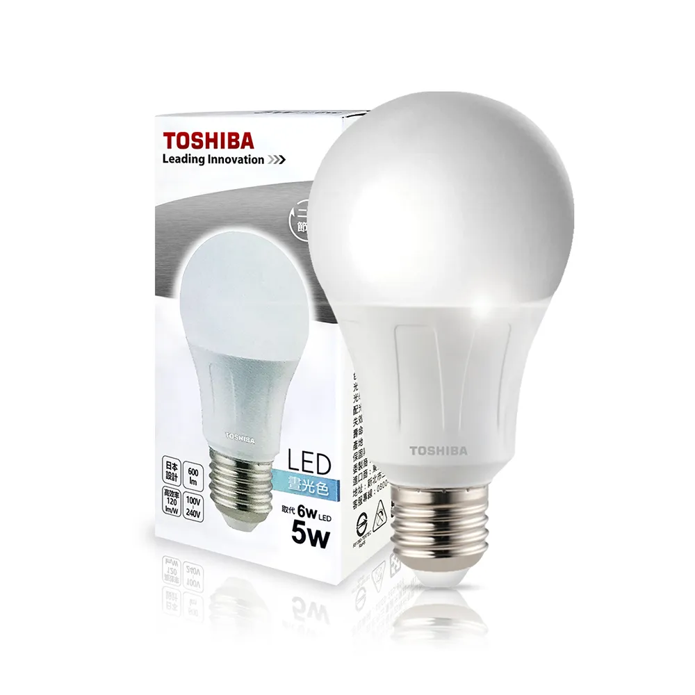 【TOSHIBA 東芝】光耀 9.5W LED燈泡(白光/黃光/自然色)