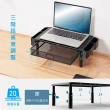 【Ermutek 二木科技】旗艦款桌上型螢幕收納架/多功能螢幕增高架(黑色/SR-012)