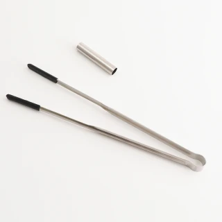 【LINOX】LINOX 316不鏽鋼矽膠食物夾-21cm-黑色-6支組(料理夾)