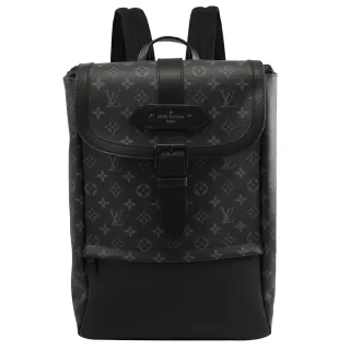 【Louis Vuitton 路易威登】M45913 SAUMUR 經典花紋大容量商旅雙肩後背包(現貨)