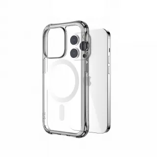 【MAGEASY】iPhone 14 Pro 6.1吋 ALOS M 磁吸超軍規防摔透明殼(五年保固 永不泛黃 支援MagSafe)